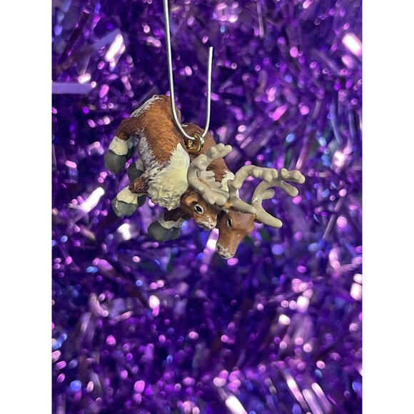 1999 Hallmark Keepsake Christmas Ornament Trusty Reindeer Noah's Ark Miniature - Picture 3 of 6